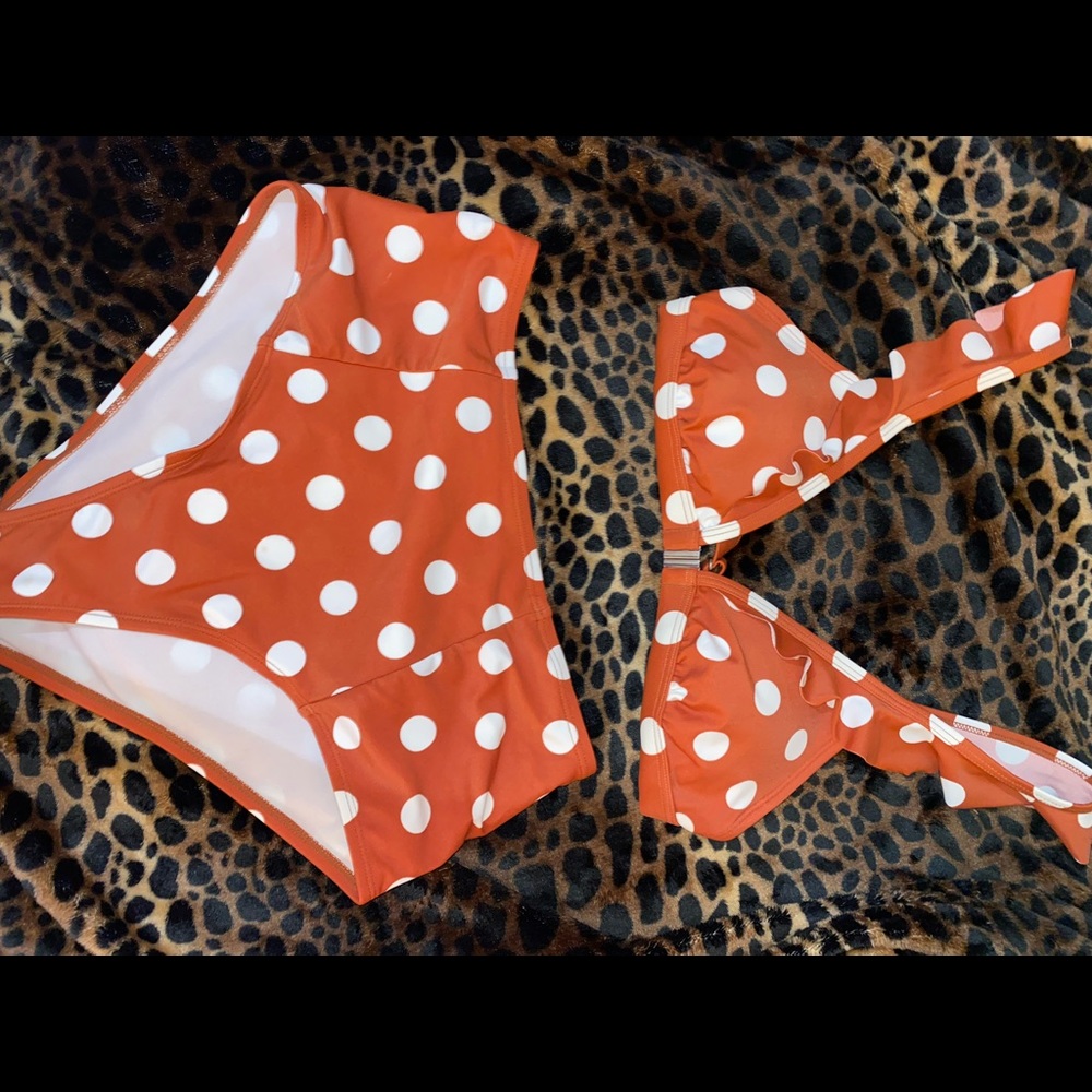 New High Waisted Polka Dot Bathing Suit